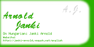 arnold janki business card